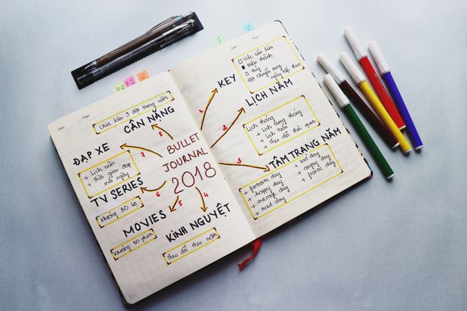 2018 Year In A Review Diagram In Diary Photo