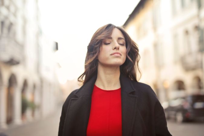 A Woman Wearing Black Blazer Photo