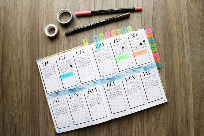 A Year Planner Bullet Journal Photo