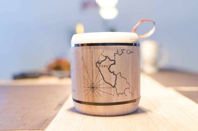 African Map Aroma Coffee Container Photo