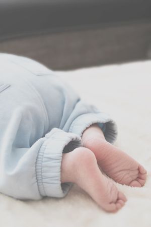 Baby Wearing Grey Pants Photo