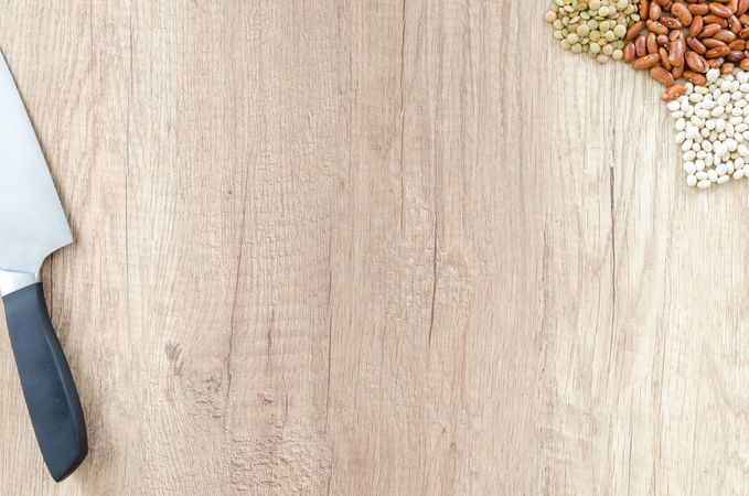 Beans For Cooking On Wooden Table Photo