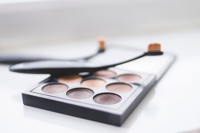 Black Makeup Brush With Palette Photo