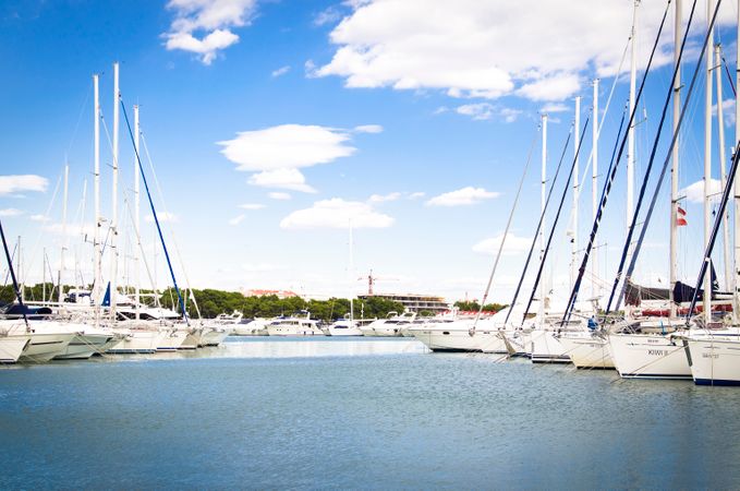 Boats At Beach Under Beautiful Weather Photo