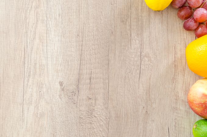 Citrus Fruits On Right Side On Table Photo