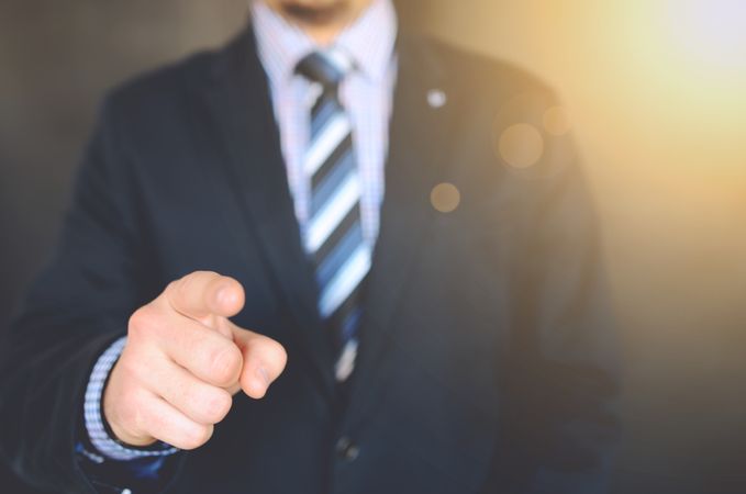 Close Up Photo Of A Person Wearing Suit Jacket Photo