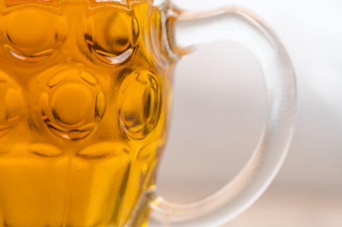 Closeup Photo Of Clear Glass Mug Of Beer Photo