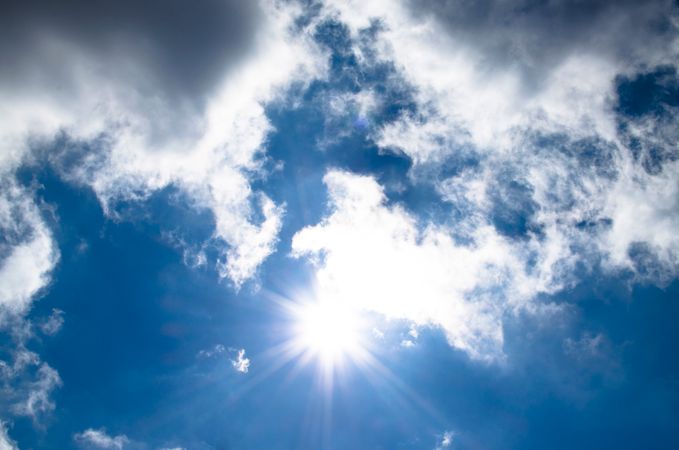 Cloudy Weather With Sun Rays Photo