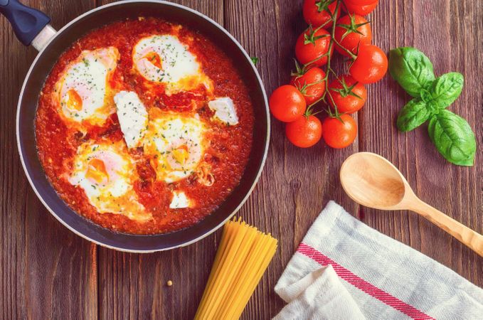 Cooked Pasta Sauce With Cheese Photo