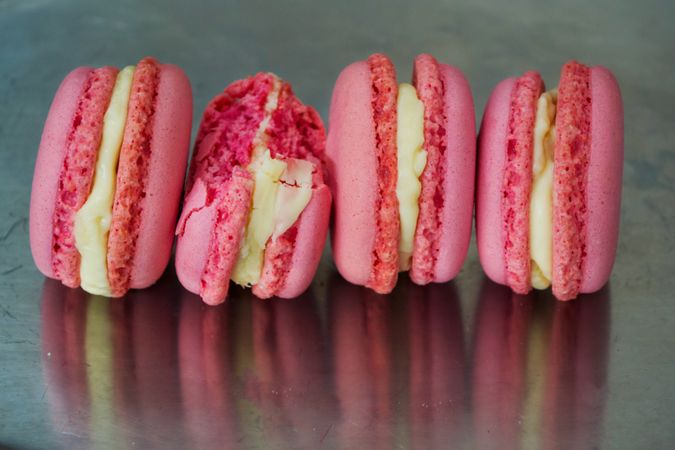Delicious Pink Cookie In Dessert Photo