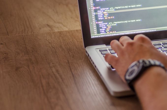 Developer Developed And Coding His Website Photo