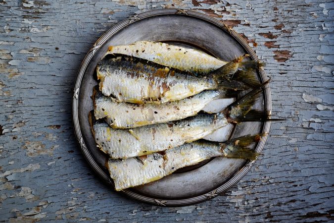Fish In Round Plate Photo