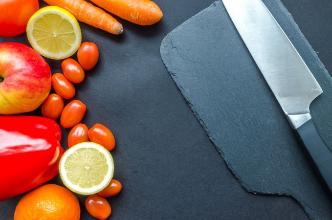 Flatlay Photo Of Fruits And Vegetables Photo