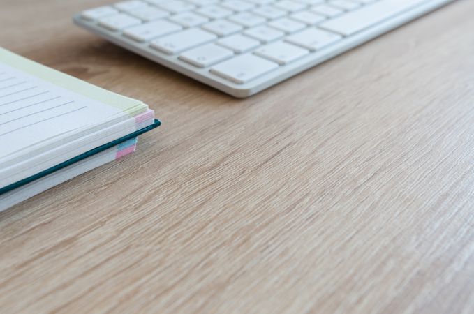 Focused Book And White Keyboard Photo