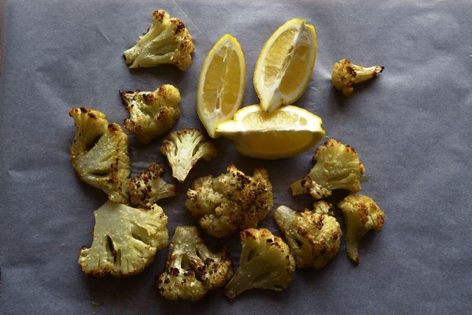 Fried Cauliflower And Lime Photo