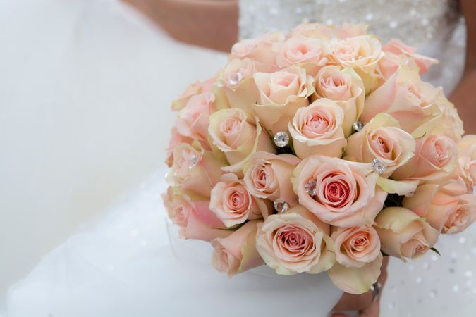 Girl Holding Flower Bouquet Photo