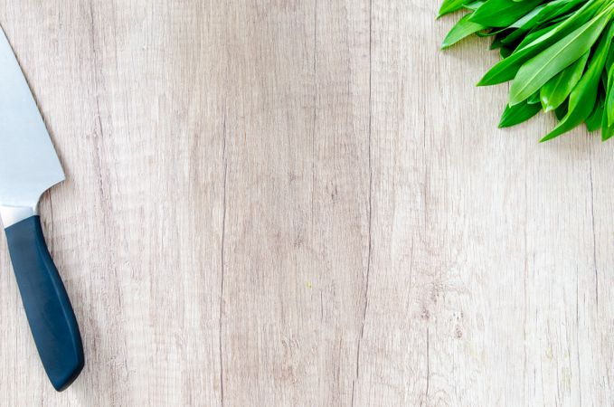 Green Leaves With Knife Photo