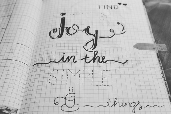 Happy Quote Calligraphy Photo