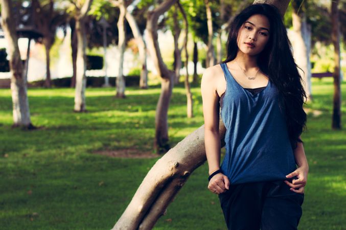 Hot Girl Giving Pose In Garden Photo