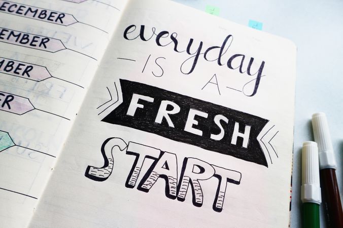 Inspirational Quotes On A Planner Photo