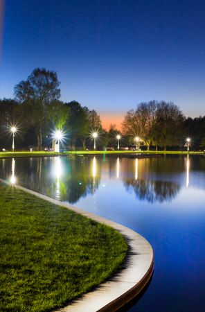 Lighting In City Park Photo