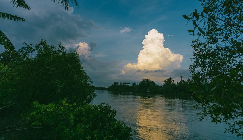 Lovely Weather Near River Photo