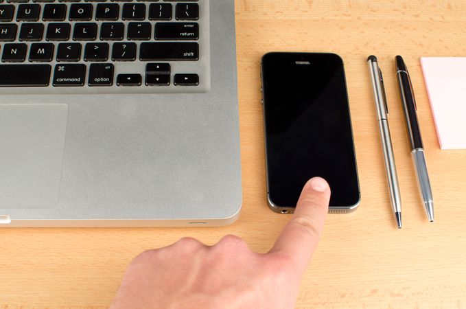 Man Unlock His Phone Photo