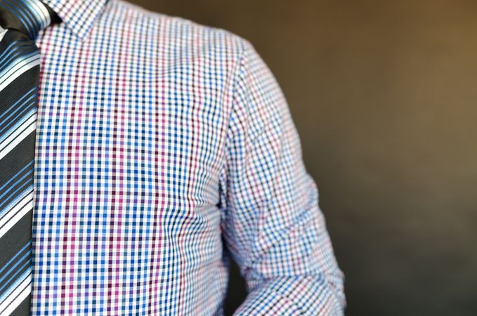 Man Wearing Multicolored Shirt With Tie Photo