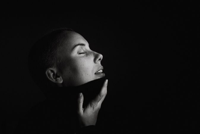 Monochrome Photography Of A Person Photo