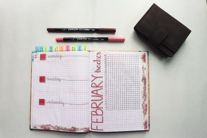 Month Planner In Journal Photo