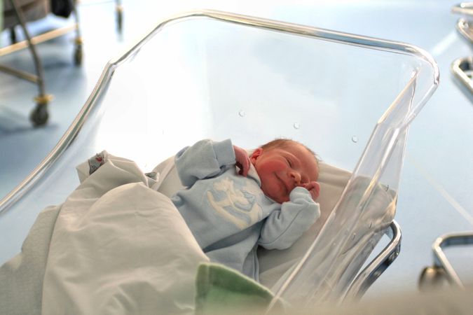 New Born Baby In Hospital Photo