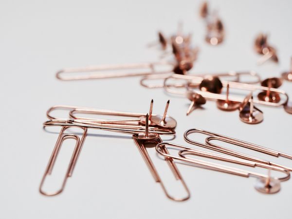 Paper Clips And Thumb Tacks Photo