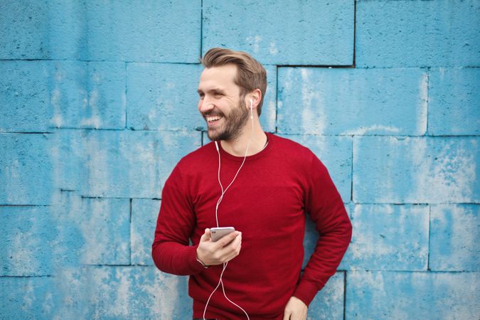 Photo Of A Man Listening Music On His Phone Photo