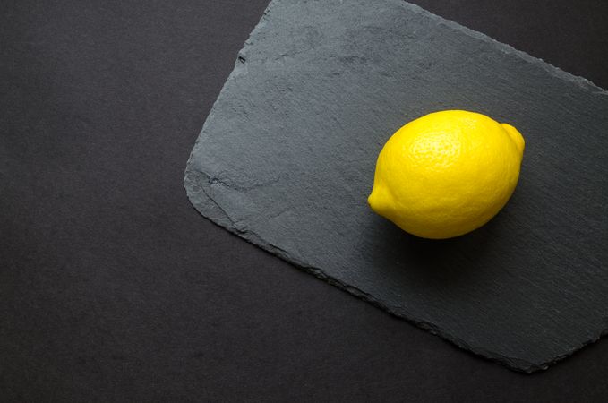 Photo Of Yellow Lemon On Gray Surface Photo