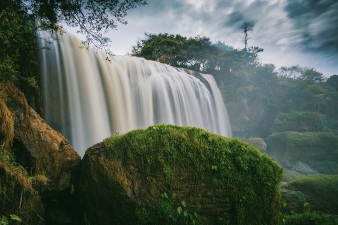 Photography Of Waterfalls Surrounded By Trees Photo