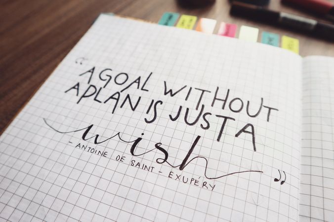 Quotes Imprinted On Journal Photo