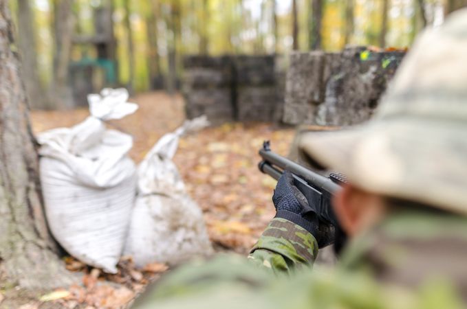 Soldiers Shoot Something Photo