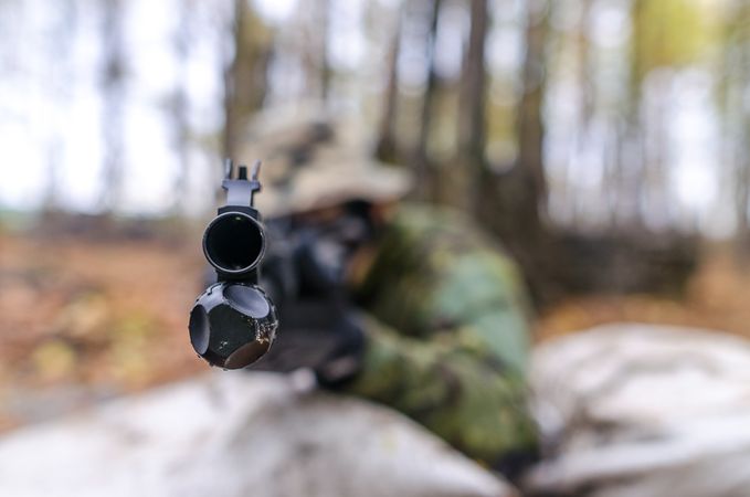 Soldiers Taking Action Photo
