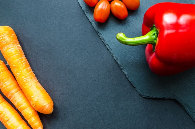 Three Red Carrots And Red Chilli Pepper Photo