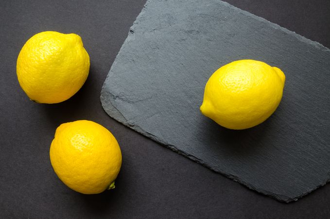 Three Yellow Citrus Photo