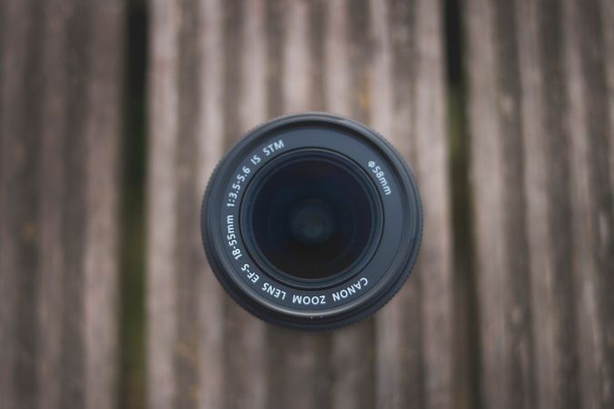 Top-view Photography Of Canon Dslr Camera Lens Photo