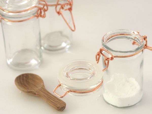 Two Clear Glass Jars Photo