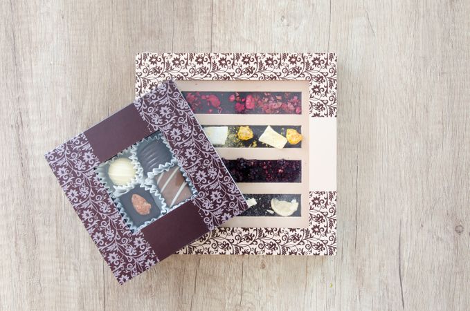 Two Packed Box Of Assortment Baked Sweets Photo