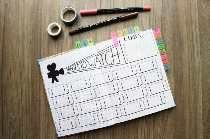 Watch List Container In Diary Photo