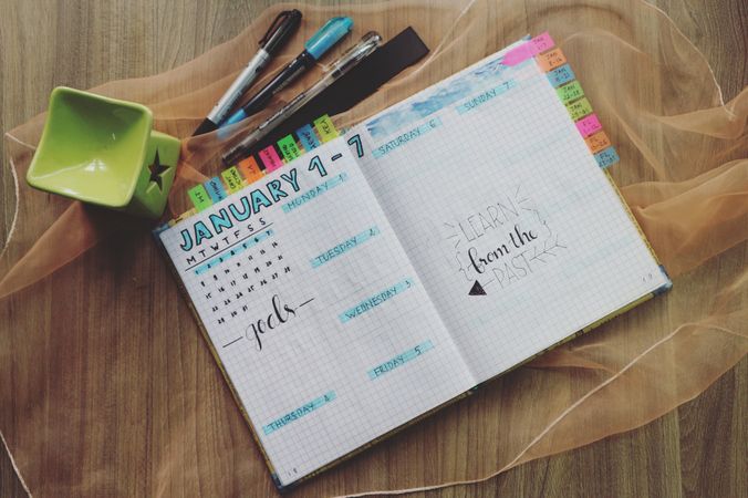 Week Wise Month Planner In Diary Photo