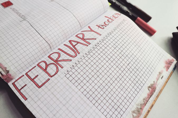 Week Wise Month Planner In Diary Photo