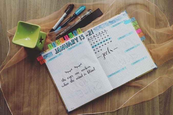 Week Wise Month Planner In Journal Photo