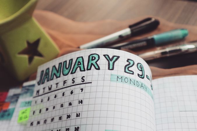 Week Wise Month Planner In Journal Photo