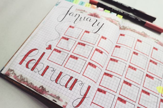 Week Wise Month Planner In Journal Photo