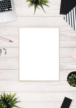 White Board On Beige Surface Photo